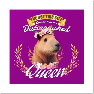 The Distinguished Capybara Queen Posters and Art